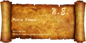 Mars Emma névjegykártya
